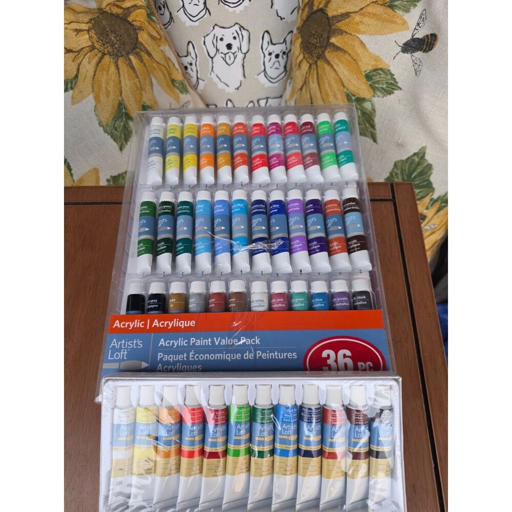 Artists Loft Paint Sets Lot 36pc Acrylic Value Pack And 12pc Oil Paint Set mixed